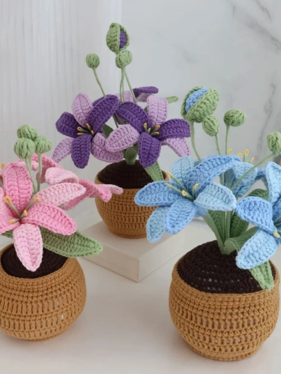 crochet-Orchid_-crochet-flower-in-pot_-housewarming-gift_-desk-decoration_-room-decoration_-handmade_1